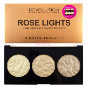 Makeup revolution highlighting powder rose lights paleta 3 iluminatoare thumb 1 - 1001cosmetice.ro