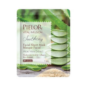 Masti de fata, pielor | Masca faciala calmanta, cu aloe vera si extract de orez, vital infusion, pielor, 25 ml | 1001cosmetice.ro