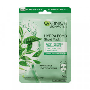 Masca Servetel Moisture+ cu ceai verde pentru reimprospatare, Garnier Skin Naturals