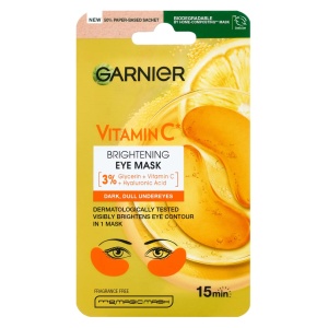 Gel &amp; masca de curatare | Masca servetel pentru ochi, skin naturals, cu efect de iluminare si vitamina c, garnier, 5 g | 1001cosmetice.ro