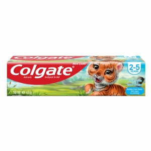 Pasta de dinti pentru copii 2-5 ani, cu aroma de Bubble Fruit, Colgate, 50 ml