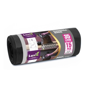 Saci menajeri Ultrarezistenti, 35L, 15 buc., LD-PE, 50x60 cm, Luxia 4008