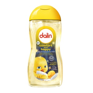 Sampon + gel de dus pentru bebelusi cu parfum de vanilie, Comfort and happy, Dalin, 200 ml