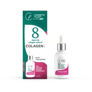 Seruri &amp; fiole, cosmetic plant | Ser antirid intens hidratant colagen plus, acid hialuronic & aloe vera cosmetic plant, 30 ml | 1001cosmetice.ro