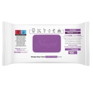 [Servetele umede cu oțet alb si bicarbonat de sodiu, orchid garden, extra large, sleepy, 100 bucati - 1001cosmetice.ro] [2]