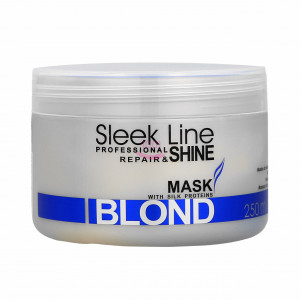 SLEEK LINE PROFESSIONAL REPAIR & SHINE MASCA CU PROTEINE PENTRU PAR BLOND 250 ml