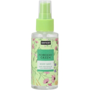 Spray de corp Powdery Green, White flowers & Sweet almond scent, Sence, 100 ml