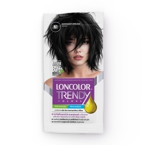 | Vopsea semipermanente trendy colors loncolor, 2 x 25 ml, negru/ midnight dream, n1 | 1001cosmetice.ro