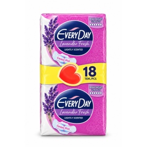 Absorbante Ultra plus Maxi Night Lavender Fresh, Everyday, 18 bucati