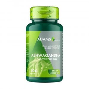 Ashwagandha, supliment alimentar 400 mg, Adams