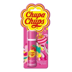 Ruj, disney - barbie | Balsam de buze aroma de capsuni chupa chups - 4,8 g | 1001cosmetice.ro