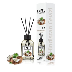 Betisoare odorizante pentru camera, Reed Diffuzer, cu miros de Cocos, Eyfel, 120 ml