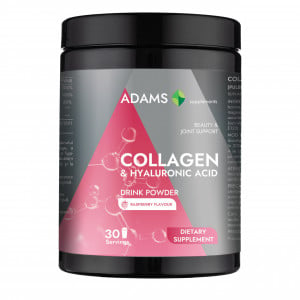 Collagen Sport, pulbere, cu aroma de zmeura, Adams, 600 g