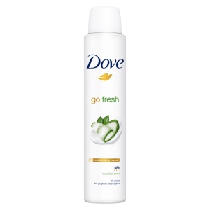 Deodorant antiperspirant spray, 0% Alcool, Castravete Go Fresh Dove, 200 ml