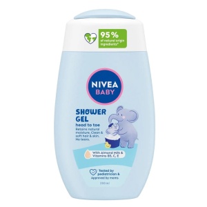 Ingrijire copii, nivea | Gel de dus head to toe, cu almond oil, vitamina b5, c, e, nivea baby, 200 ml | 1001cosmetice.ro
