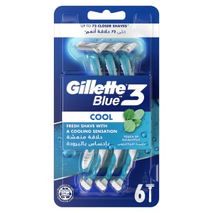 Gel de ras &amp; aparate, gillette | Lame de ras cool blue3, gillette, 3 bucăți | 1001cosmetice.ro