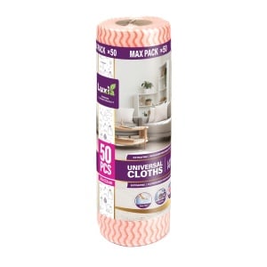 Curatenie, luxia | Lavete universale, rola 50 bucati, rosie 26x32cm, luxia 4037 | 1001cosmetice.ro