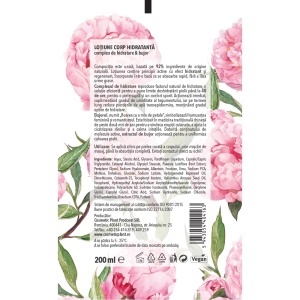 [Lotiune corp hidratanta cu complex de hidratare & bujor cosmetic plant, 200 ml - 1001cosmetice.ro] [3]