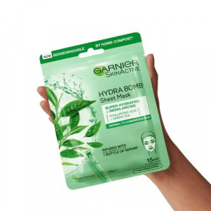 Masca servetel moisture+ cu ceai verde pentru reimprospatare, garnier skin naturals thumb 2 - 1001cosmetice.ro