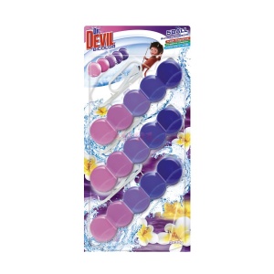 Pardoseli, tomil | Odorizant de wc bicolor sunset blossom dr devil, 3 buc | 1001cosmetice.ro