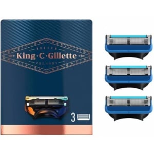 Rezerva lame de ras pentru contururi precise, King C Gilette, 3 bucati