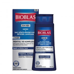 Sampon antimatreata si anticadere cu mentol și complex de B19 pentru bărbați, Bioblas, 360 ml