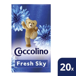 Servetele parfumate pentru haine si masina de uscat rufe Fresh Sky Coccolino, Set 20 bucati