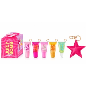 Essence get your glitter on sclipici pentru machiajul pleoapelor | Set 5 mini juicy bomb holiday happiness + breloc in forma de stea, essence | 1001cosmetice.ro