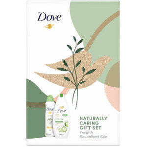 Set cadou Naturally Caring Fresh & Revitalized Skin gel de dus 250 ml + antiperspirant 150 ml, Dove