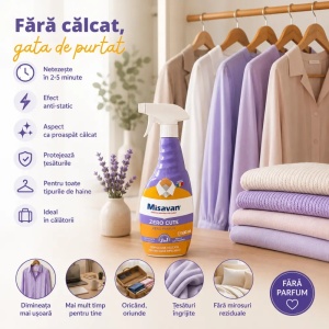 [Spray netezire haine fara calcat zero cute fara parfum misavan, 500 ml - 1001cosmetice.ro] [3]