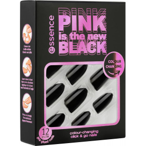 Unghii false cu schimbare de culoare termica PINK îs the new BLACK, Essence