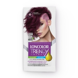 | Vopsea semipermanente trendy colors loncolor, 2 x 25 ml, castaniu violet/ twilight, v3 | 1001cosmetice.ro