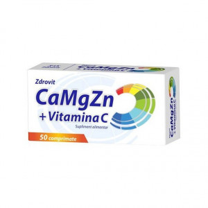 Zdrovit ca-mg-zn + vitamina c supliment alimentar cutie 50 tablete thumb 2 - 1001cosmetice.ro