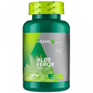 Aloe Ferox Natural Detox, supliment alimentar 450 mg, Adams, Cutie 180 capsule