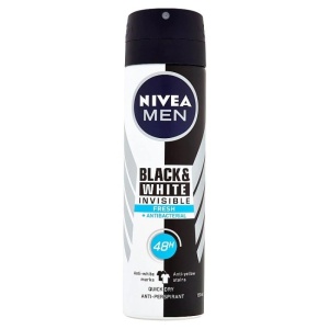 Spray &amp; stick barbati, nivea | Antiperspirant deodorant spray, invisible black & white fresh 72h, nivea men | 1001cosmetice.ro