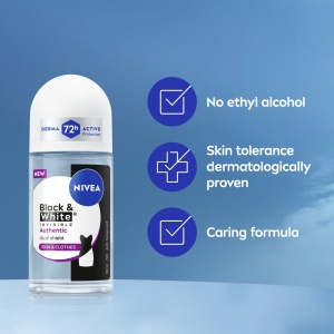 [Antiperspirant roll-on black & white invisible authentic, 72h active protection, nivea, 50 ml - 1001cosmetice.ro] [5]
