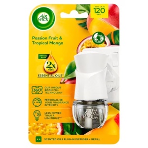 Odorizante camera | Aparat + rezerva odorizant automat de camera passion fruit & tropical mango, air wick, 19 ml | 1001cosmetice.ro