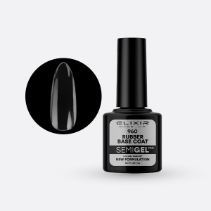 Base Coat Rubber Semi Gel Elixir Makeup Professional 960, 8 ml