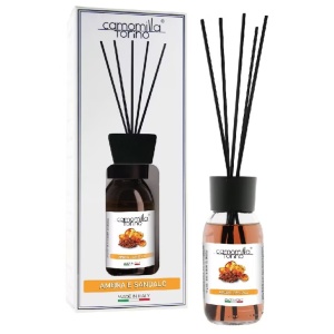 Odorizante camera | Bețișoare parfumate, ambra si lemn de santal, camomilla, 125 ml | 1001cosmetice.ro