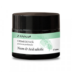 Crema de fata pentru ten problematic cu neem si acid salicilic, Zanna, 50 ml