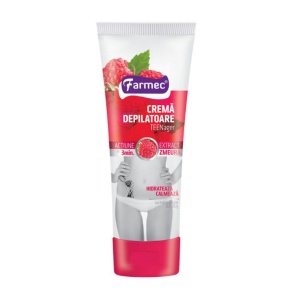 Crema depilatoare cu extract de zmeura, Farmec, 150 ml