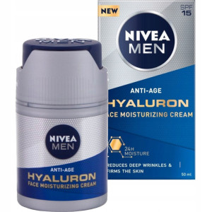 Crema hidratanta de fata cu Acid Hyaluronic, Nivea Men, 50 ml