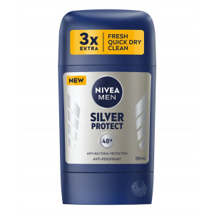 Deo anti-perspirant stick 48h, silver protect, nivea men, 50 ml thumb 1 - 1001cosmetice.ro