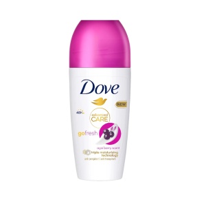 Deodorant antiperspirant roll on, 72H, Acai Berry Scent, Dove Care, 50 ml