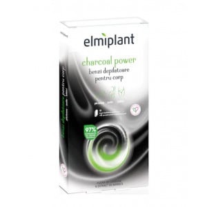 ELMIPLANT CHARCOAL POWER BENZI DEPILATOARE PICIOARE - AXILA - BIKINI