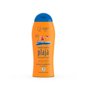 Emulsie pentru plaja, rezistenta la apa, SPF20, cu galbenele, Cosmetic Plant, 200 ml