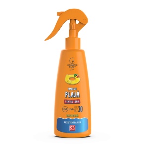 Emulsie spray pentru plaja, cu ulei de catina, rezistenta la apa, SPF30, pentru copii, Cosmetic Plant, 200 ml