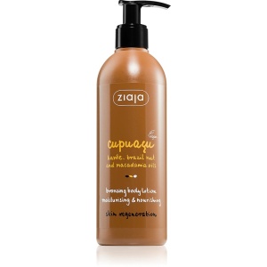 Lotiune de corp bronzanta, Cupuacu, cu unt de shea, nuci braziliene si macadamia, Ziaja, 300 ml