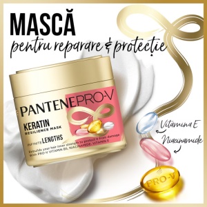 [Masca de par cu keratina pentru par uscat si deteriorat, pantene pro-v, 300ml - 1001cosmetice.ro] [6]