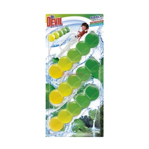 Pardoseli, tomil | Odorizant de wc bicolor natur fresh dr devil, 3 buc | 1001cosmetice.ro